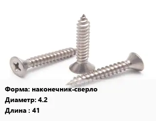Саморез наконечник-сверло D=4.2 L=41